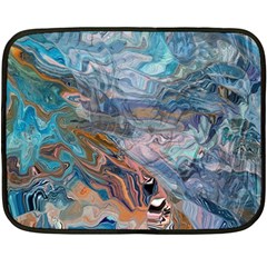 Abstract Delta Two Sides Fleece Blanket (mini) by kaleidomarblingart