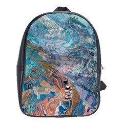 Abstract Delta School Bag (large) by kaleidomarblingart