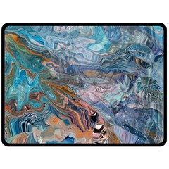 Abstract Delta Fleece Blanket (large) by kaleidomarblingart