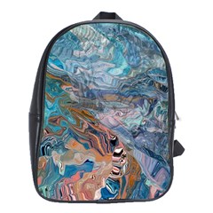 Abstract Delta School Bag (xl) by kaleidomarblingart