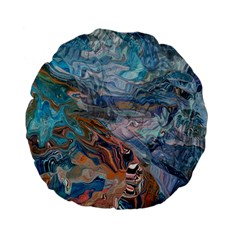 Abstract Delta Standard 15  Premium Flano Round Cushions by kaleidomarblingart