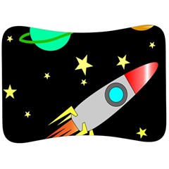 Planet Rocket Space Stars Velour Seat Head Rest Cushion by Ravend