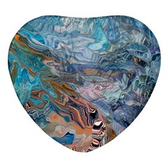 Abstract delta Heart Glass Fridge Magnet (4 pack)