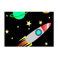 Planet Rocket Space Stars Crystal Sticker (a4) by Ravend