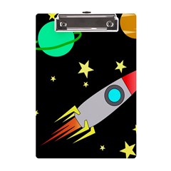 Planet Rocket Space Stars A5 Acrylic Clipboard