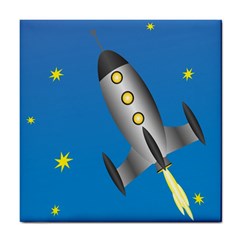 Rocket Spaceship Space Travel Nasa Tile Coaster by Ravend