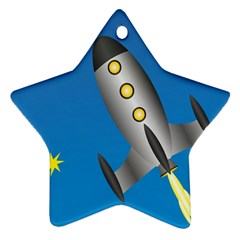 Rocket Spaceship Space Travel Nasa Ornament (star) by Ravend