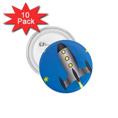 Rocket Spaceship Space Travel Nasa 1 75  Buttons (10 Pack) by Ravend