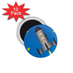 Rocket Spaceship Space Travel Nasa 1 75  Magnets (10 Pack)  by Ravend