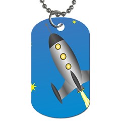 Rocket Spaceship Space Travel Nasa Dog Tag (two Sides)