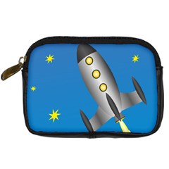 Rocket Spaceship Space Travel Nasa Digital Camera Leather Case by Ravend