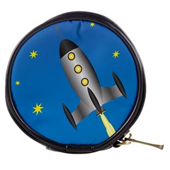 Rocket Spaceship Space Travel Nasa Mini Makeup Bag by Ravend