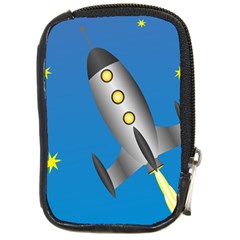 Rocket Spaceship Space Travel Nasa Compact Camera Leather Case by Ravend