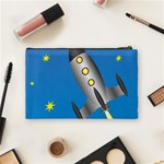 Rocket Spaceship Space Travel Nasa Cosmetic Bag (Medium) Back