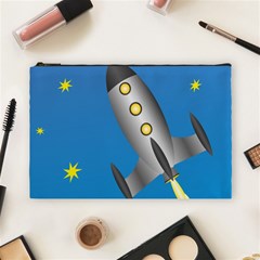 Rocket Spaceship Space Travel Nasa Cosmetic Bag (large) by Ravend