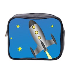 Rocket Spaceship Space Travel Nasa Mini Toiletries Bag (two Sides) by Ravend