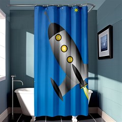 Rocket Spaceship Space Travel Nasa Shower Curtain 36  X 72  (stall)  by Ravend