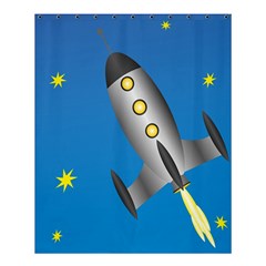 Rocket Spaceship Space Travel Nasa Shower Curtain 60  X 72  (medium)  by Ravend