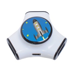 Rocket Spaceship Space Travel Nasa 3-port Usb Hub by Ravend