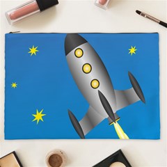 Rocket Spaceship Space Travel Nasa Cosmetic Bag (xxl) by Ravend