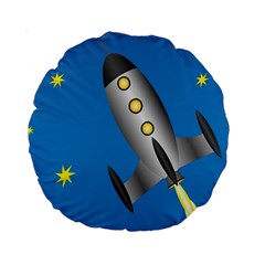 Rocket Spaceship Space Travel Nasa Standard 15  Premium Round Cushions by Ravend