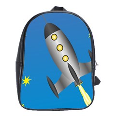 Rocket Spaceship Space Travel Nasa School Bag (xl) by Ravend