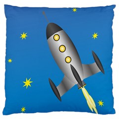 Rocket Spaceship Space Travel Nasa Standard Premium Plush Fleece Cushion Case (one Side) by Ravend