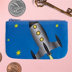 Rocket Spaceship Space Travel Nasa Large Coin Purse by Ravend