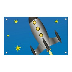 Rocket Spaceship Space Travel Nasa Banner And Sign 5  X 3  by Ravend