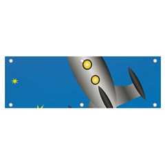 Rocket Spaceship Space Travel Nasa Banner And Sign 6  X 2  by Ravend