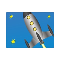 Rocket Spaceship Space Travel Nasa Premium Plush Fleece Blanket (mini) by Ravend