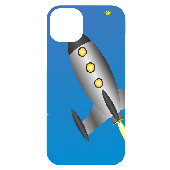 Rocket Spaceship Space Travel Nasa iPhone 14 Plus Black UV Print Case