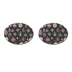 Christmas Decoration Winter Xmas Cufflinks (oval) by Ravend