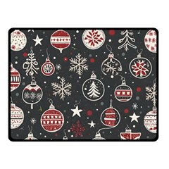 Christmas Decoration Winter Xmas Fleece Blanket (small) by Ravend