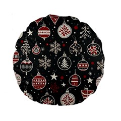 Christmas Decoration Winter Xmas Standard 15  Premium Round Cushions by Ravend