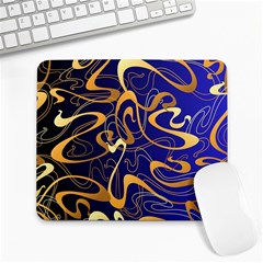 Squiggly Lines Blue Ombre Large Mousepad by Ravend