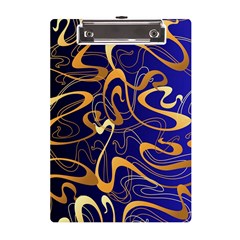 Squiggly Lines Blue Ombre A5 Acrylic Clipboard by Ravend