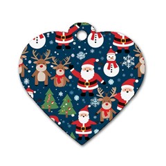 Christmas Decoration Dog Tag Heart (one Side)