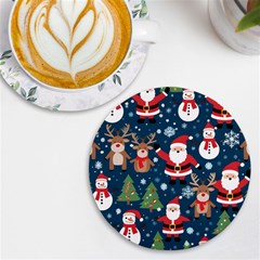 Christmas Decoration Uv Print Round Tile Coaster by Ravend