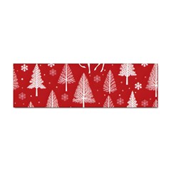 Christmas Tree Deer Pattern Red Sticker (bumper) by Ravend