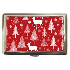 Christmas Tree Deer Pattern Red Cigarette Money Case