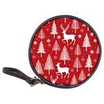 Christmas Tree Deer Pattern Red Classic 20-CD Wallets Front