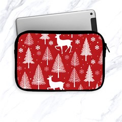 Christmas Tree Deer Pattern Red Apple Ipad Mini Zipper Cases by Ravend