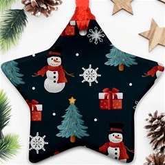 Snowmen Christmas Trees Ornament (star)