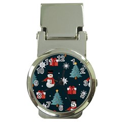 Snowmen Christmas Trees Money Clip Watches by Ravend