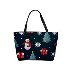 Snowmen Christmas Trees Classic Shoulder Handbag by Ravend