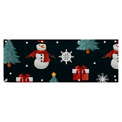 Snowmen Christmas Trees Banner And Sign 8  X 3  by Ravend