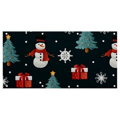 Snowmen Christmas Trees Banner And Sign 8  X 4  by Ravend