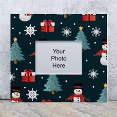 Snowmen Christmas Trees White Wall Photo Frame 5  X 7  by Ravend