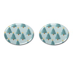 Christmas Trees Time Cufflinks (oval) by Ravend